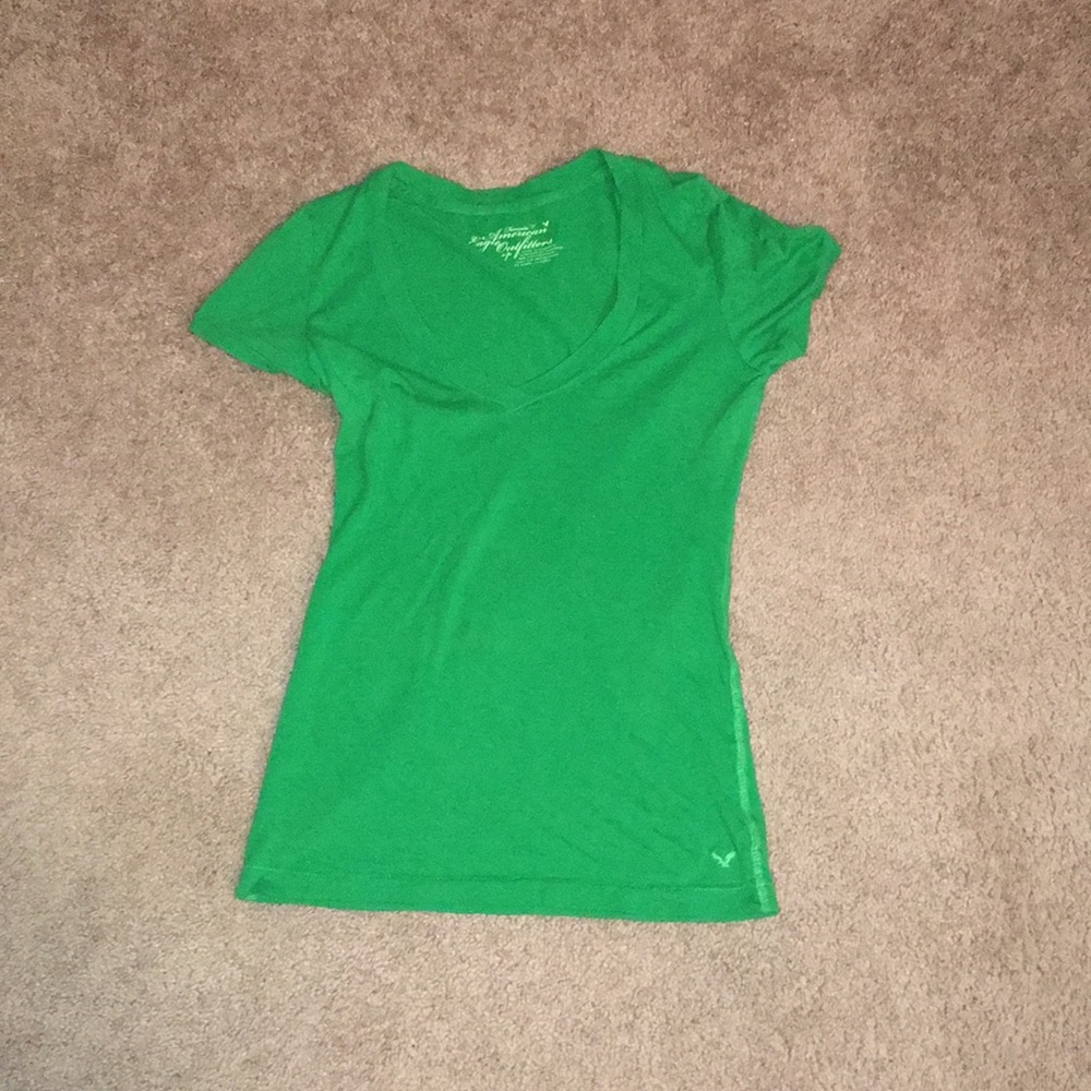 Green V-Neck